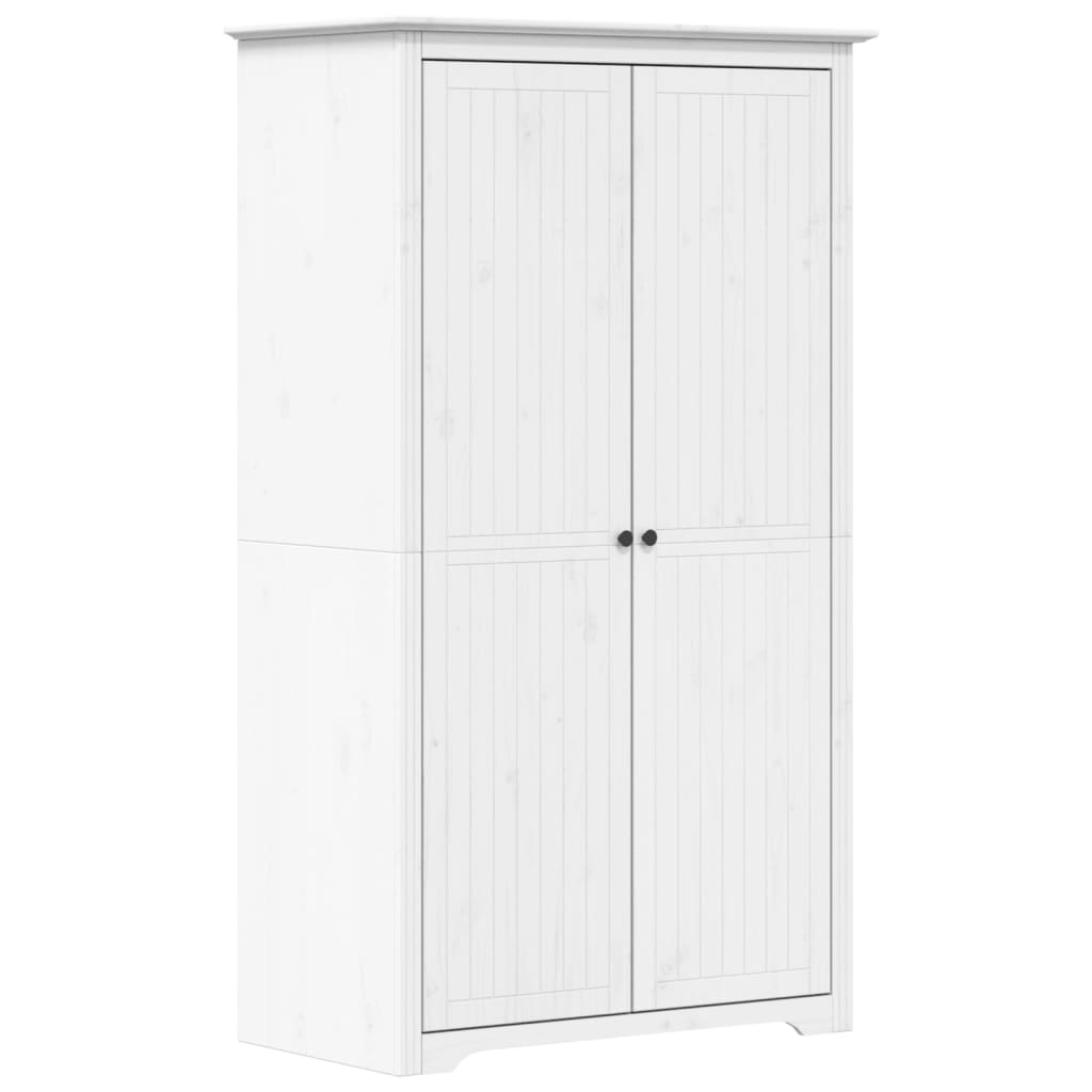 Armoire BODO blanc 99x53,5x173 cm bois de pin massif