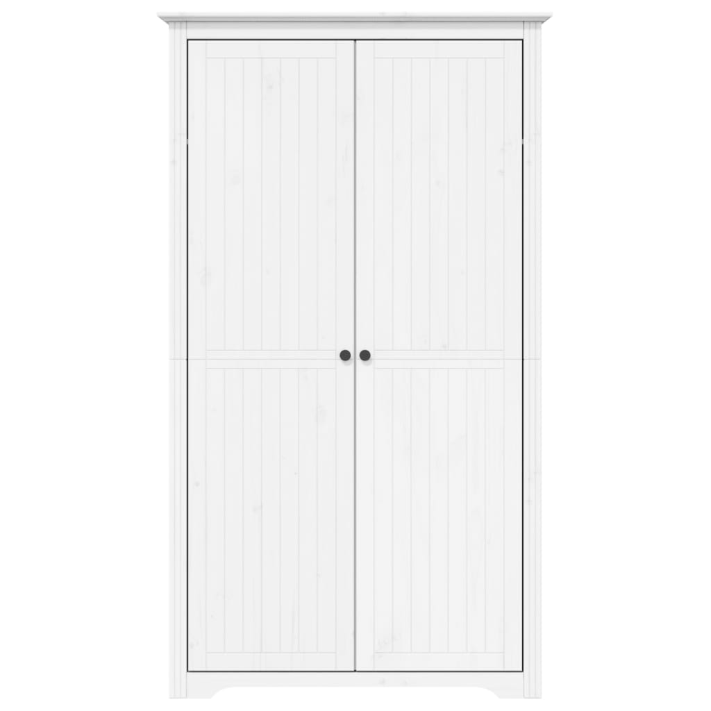 Armoire BODO blanc 99x53,5x173 cm bois de pin massif