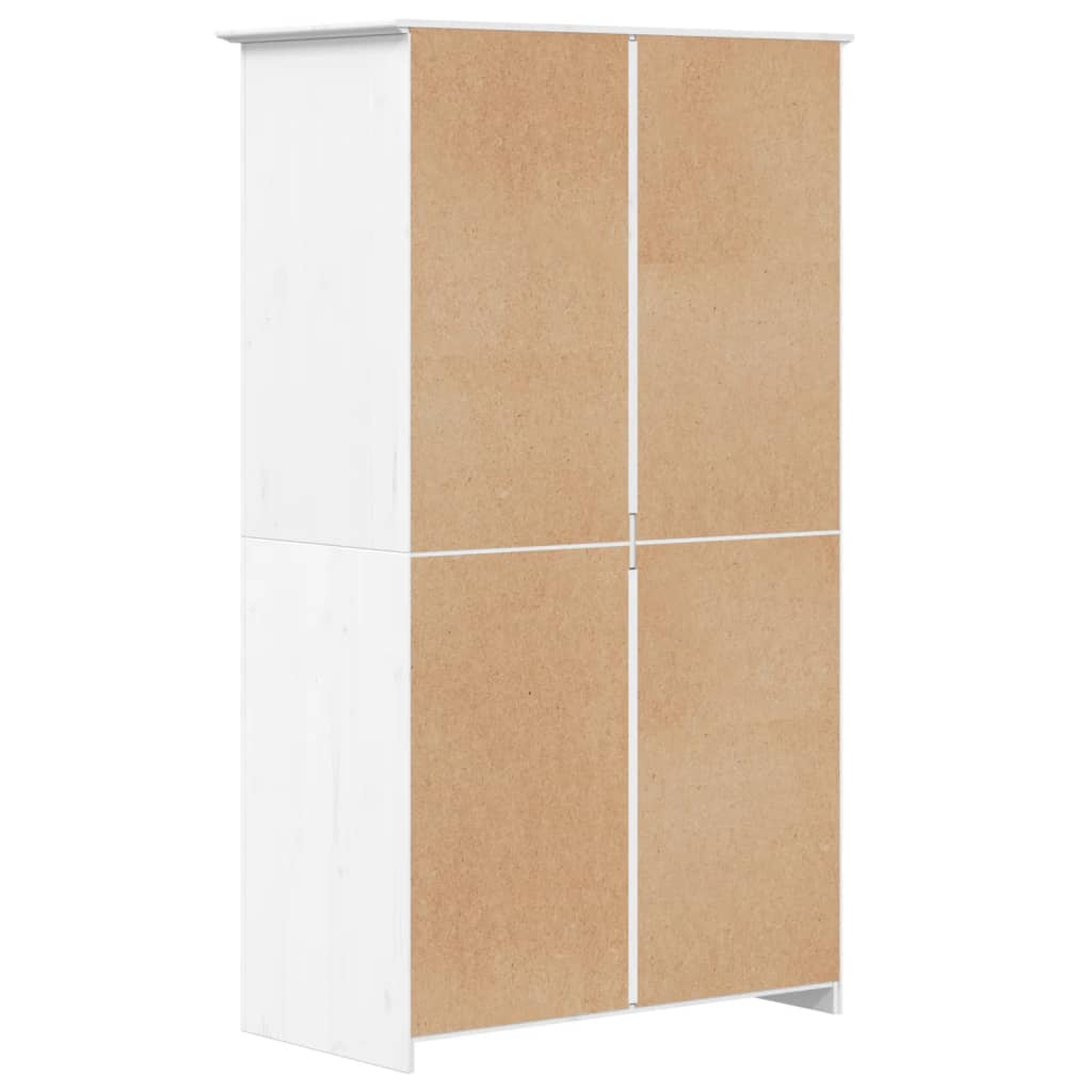 Armoire BODO blanc 99x53,5x173 cm bois de pin massif