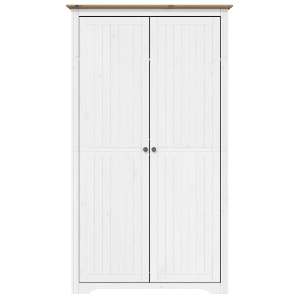 Armoire BODO blanc et marron 99x53,5x173 cm bois de pin