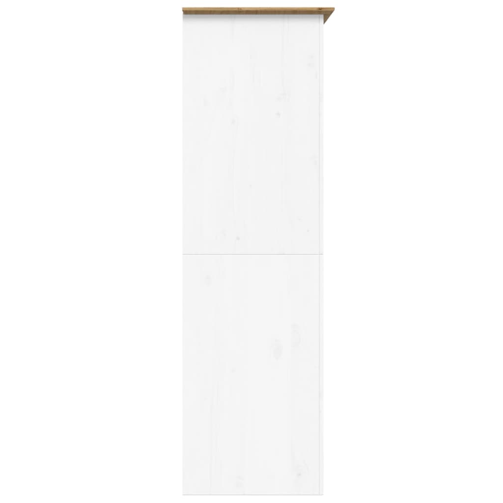 Armoire BODO blanc et marron 99x53,5x173 cm bois de pin