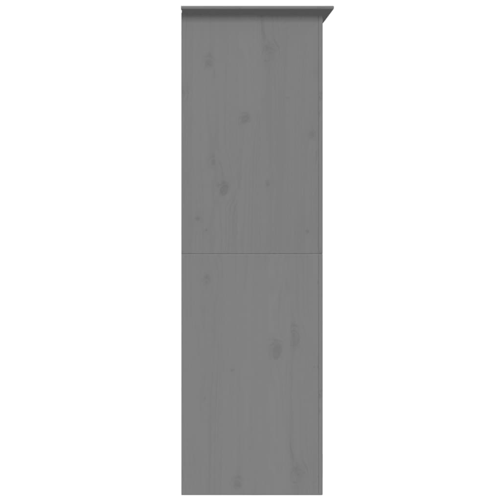 Armoire BODO gris 99x53,5x173 cm bois de pin massif