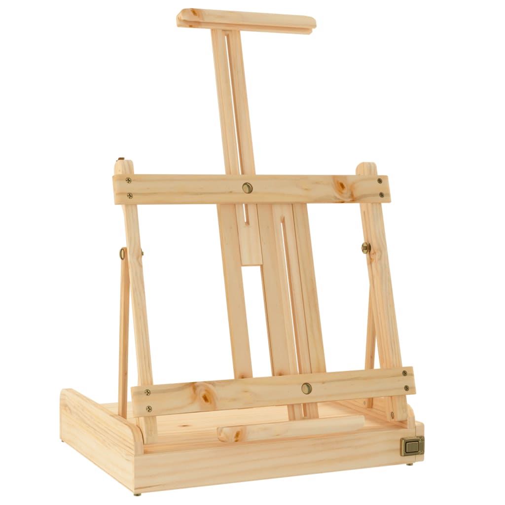 Tischstaffelei mit Schublade 41,5x37x12 cm Massivholz Kiefer