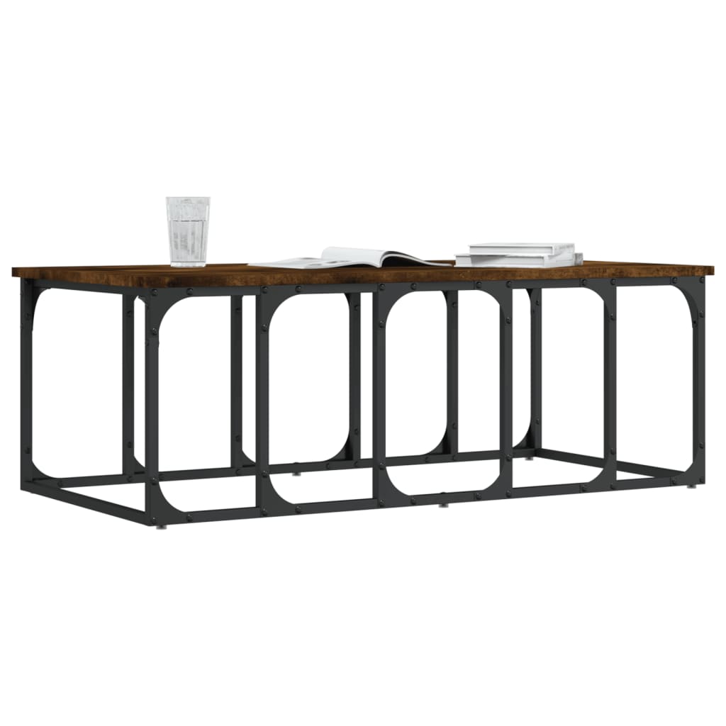 Coffee table smoked oak 100x50x35.5 cm wood material
