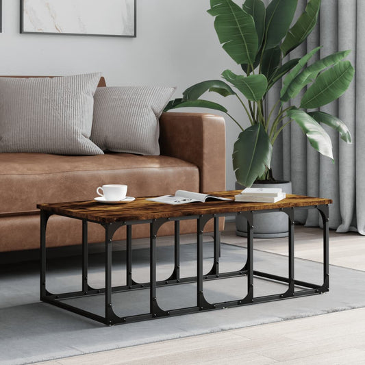 Coffee table smoked oak 100x50x35.5 cm wood material