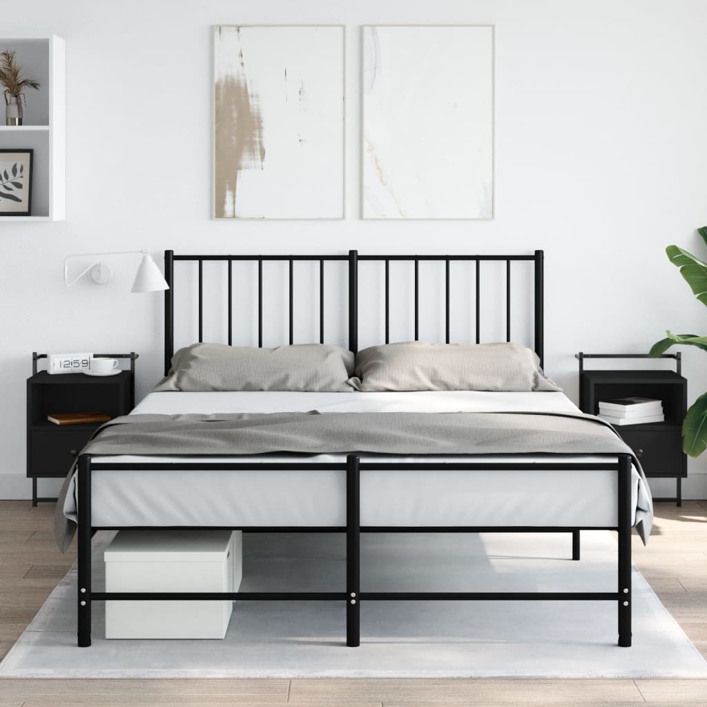 Wand-Nachttische 2 Stk. Schwarz 40x30x61 cm Holzwerkstoff