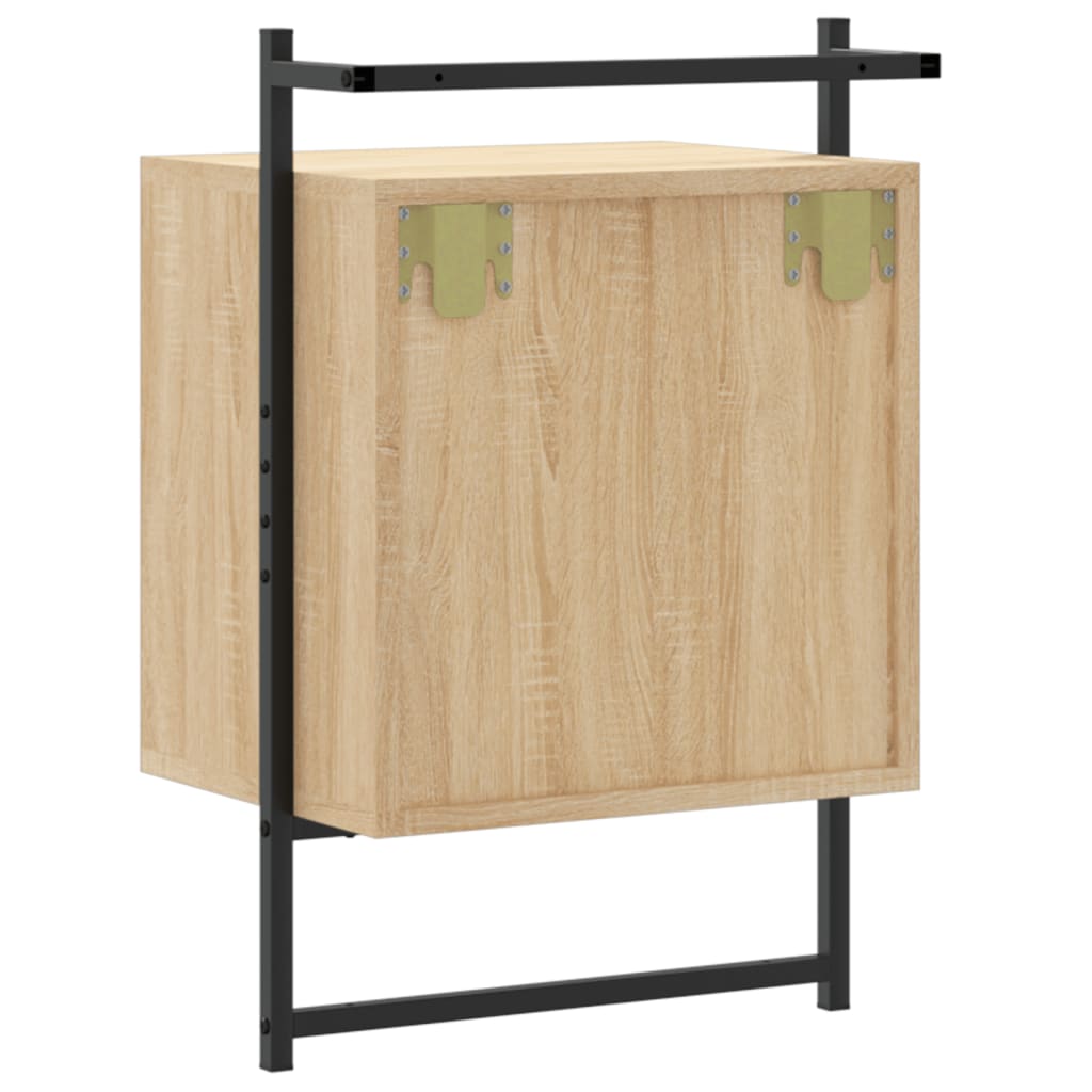 Wand-Nachttische 2 Stk. Sonoma-Eiche 40x30x61 cm Holzwerkstoff