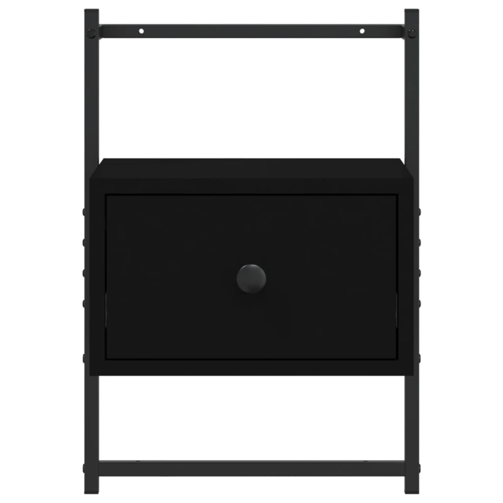 Wand-Nachttische 2 Stk. Schwarz 35x30x51 cm Holzwerkstoff