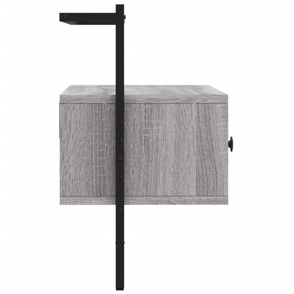 Meuble TV mural gris Sonoma 60,5x30x51 cm en bois