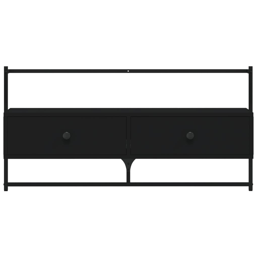 TV-Wandschrank Schwarz 100,5x30x51 cm Holzwerkstoff