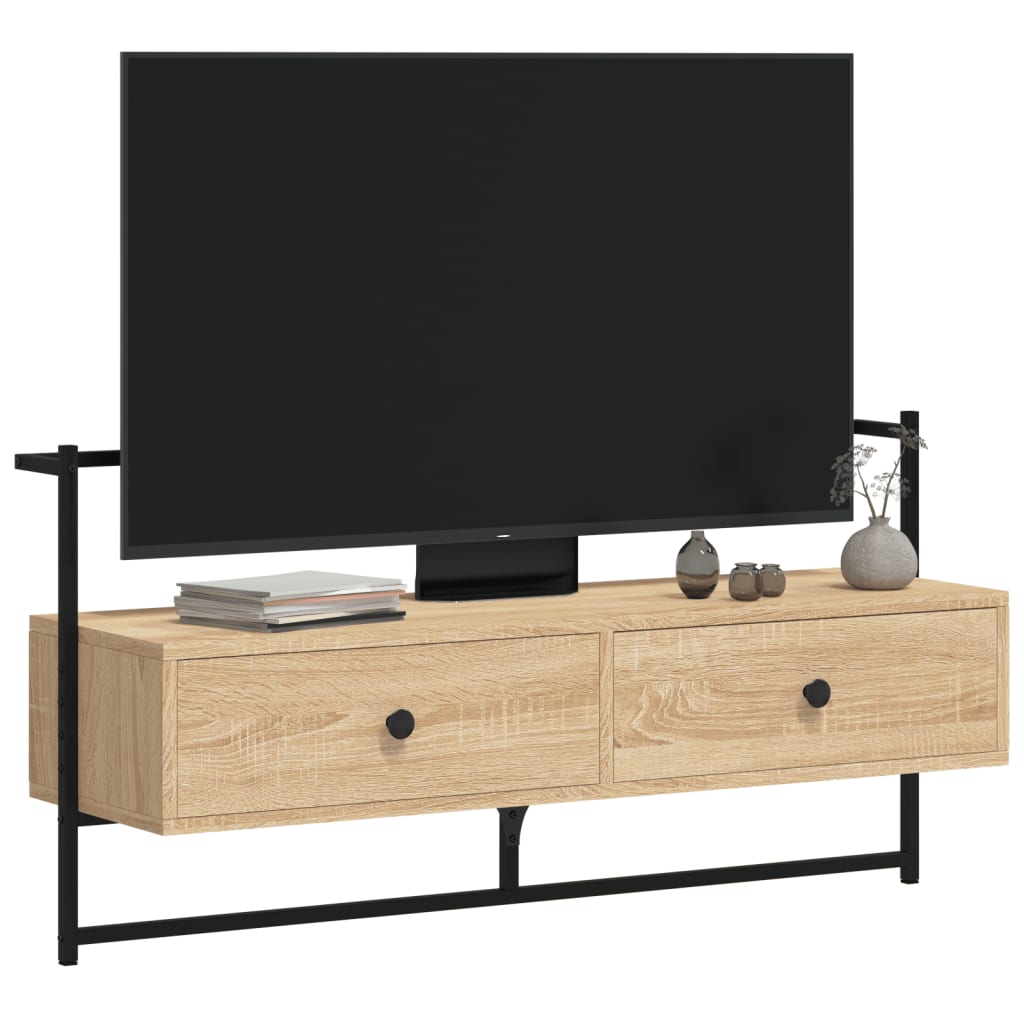 TV-Wandschrank Sonoma-Eiche 100,5x30x51 cm Holzwerkstoff