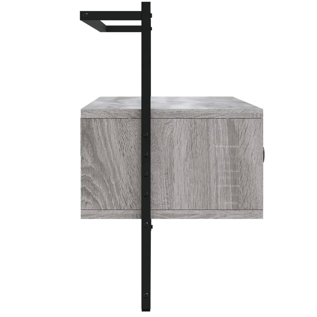 Meuble TV mural gris Sonoma 100,5x30x51 cm en bois