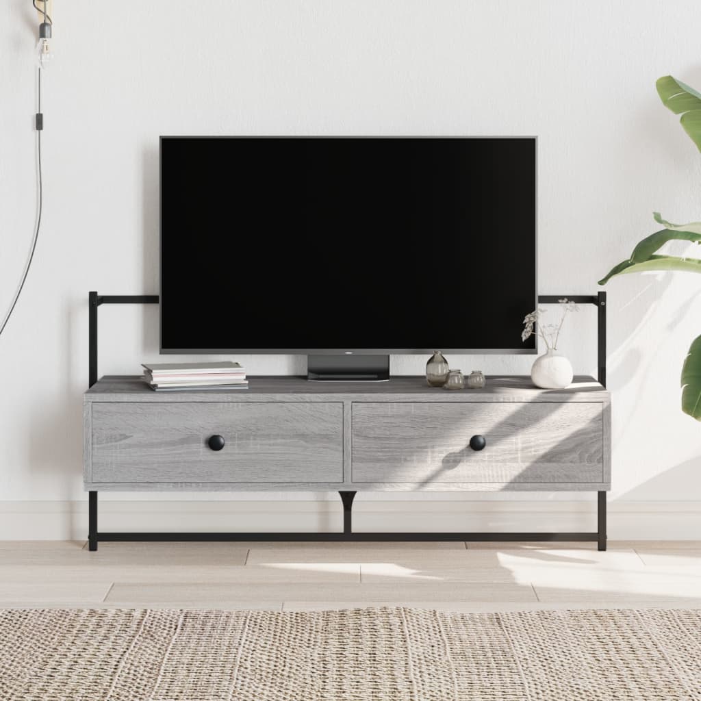 Meuble TV mural gris Sonoma 100,5x30x51 cm en bois