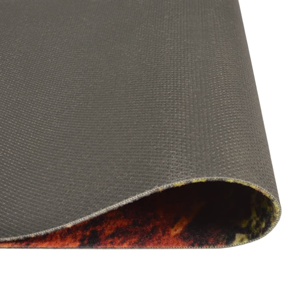 Tapis de cuisine lavable cuillères et épices 45x150 cm velours
