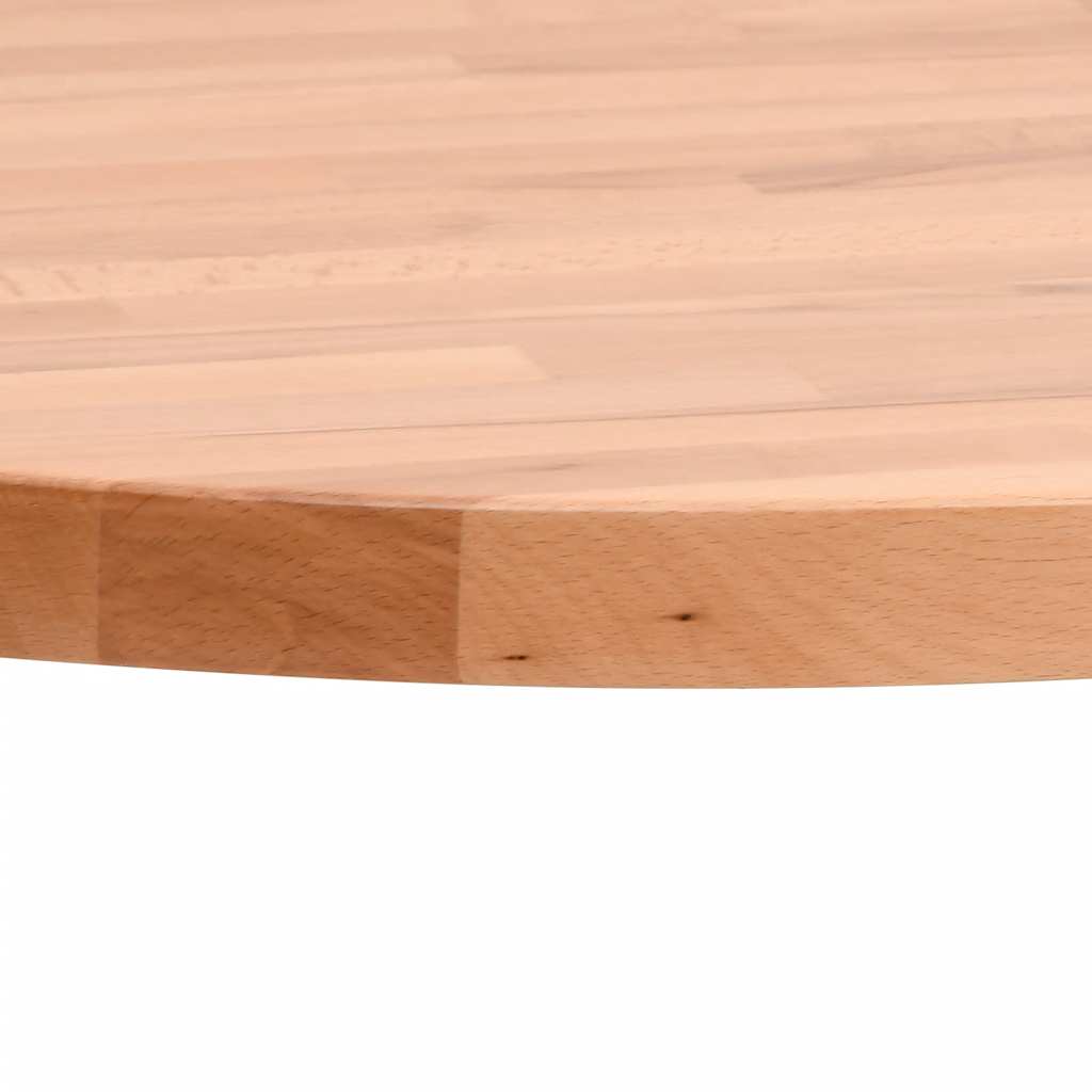 Tischplatte Ø70x2,5 cm Rund Massivholz Buche
