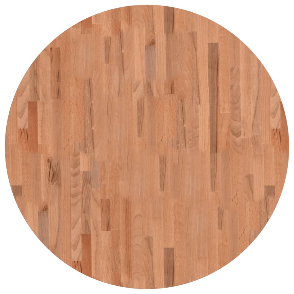 Tischplatte Ø90x2,5 cm Rund Massivholz Buche