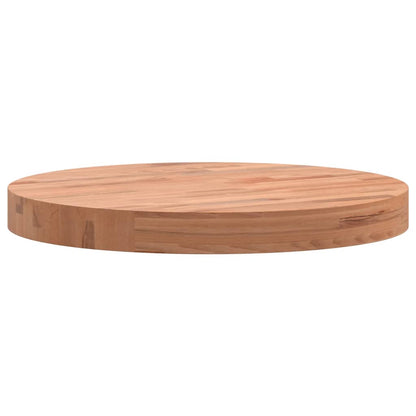 Tischplatte Ø40x4 cm Rund Massivholz Buche