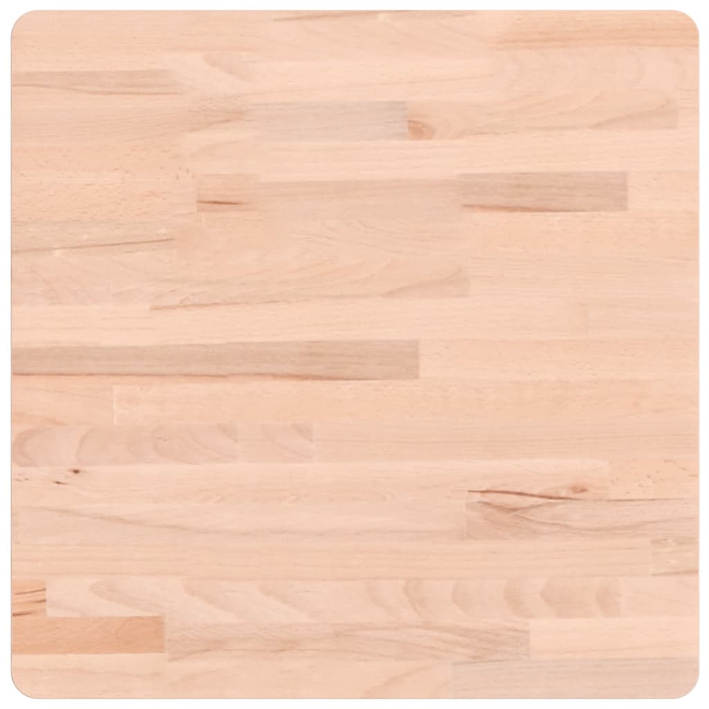 Tischplatte 50x50x2,5 cm Quadratisch Massivholz Buche