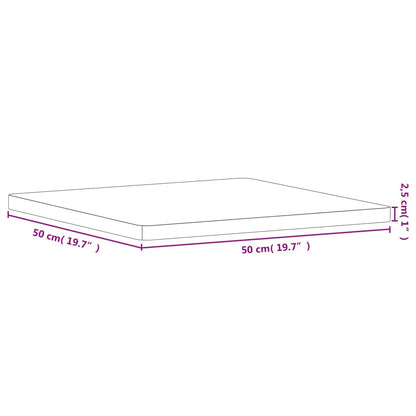 Tischplatte 50x50x2,5 cm Quadratisch Massivholz Buche