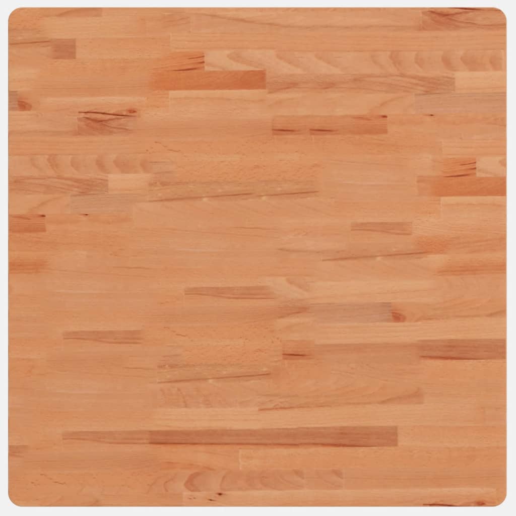 Tischplatte 70x70x2,5 cm Quadratisch Massivholz Buche