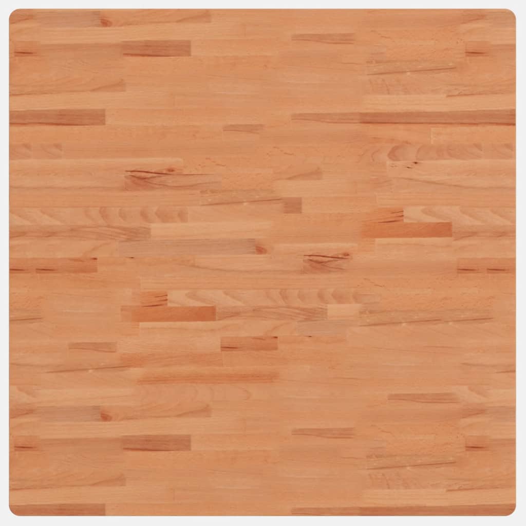 Tischplatte 90x90x2,5 cm Quadratisch Massivholz Buche