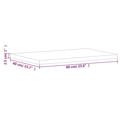 Waschtischplatte 60x40x2,5 cm Massivholz Buche