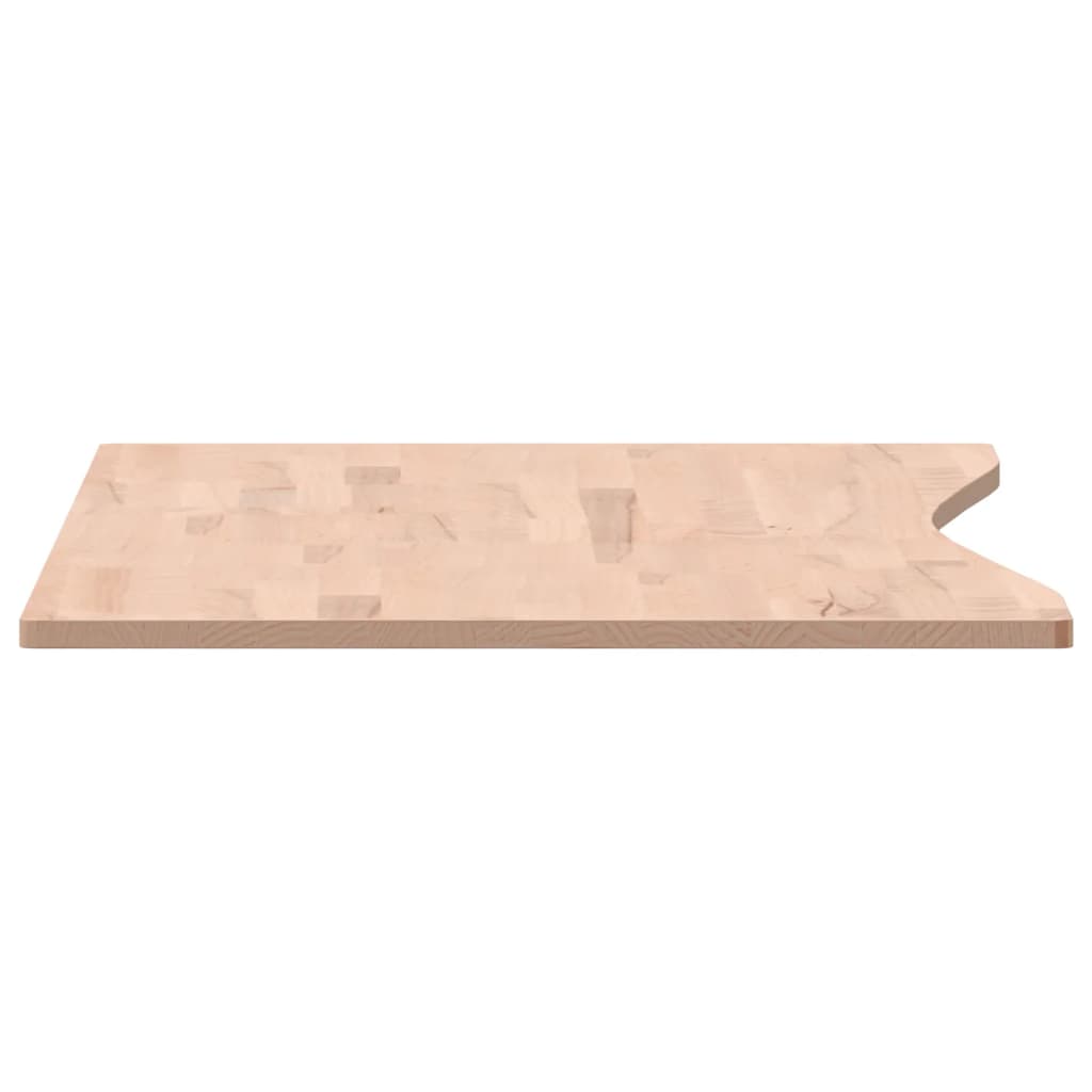 Schreibtischplatte 110x(50-55)x1,5 cm Massivholz Buche