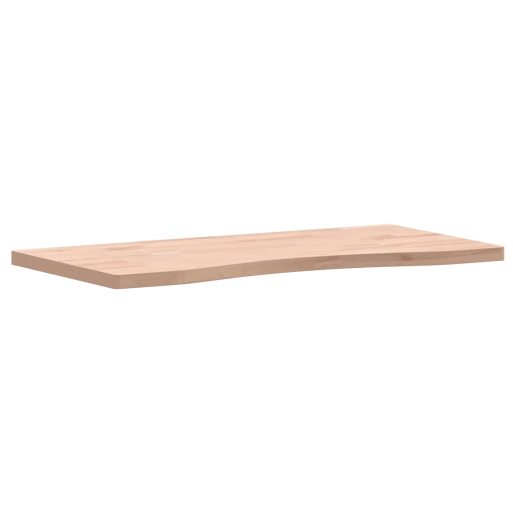 Plateau de bureau 80x(36-40)x2,5 cm en hêtre massif