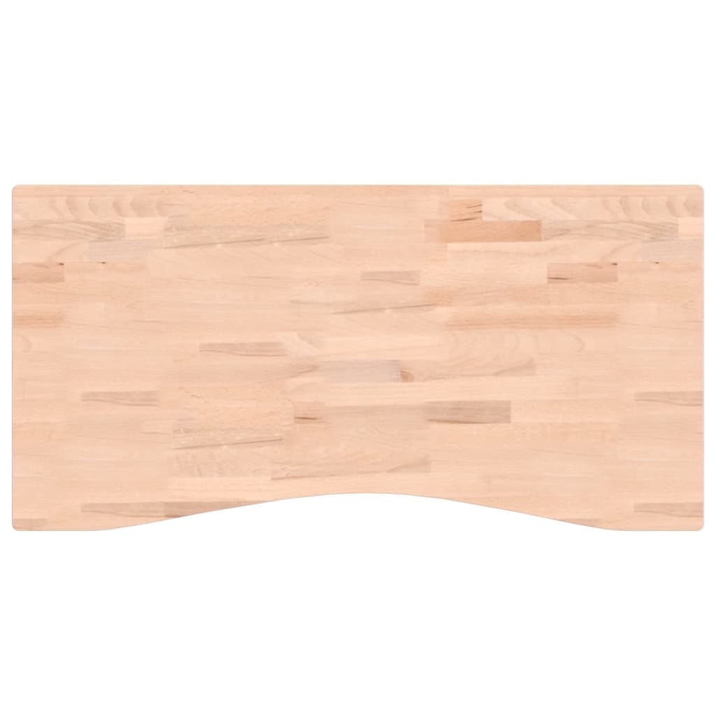 Plateau de bureau 100x(45-50)x2,5 cm en bois de hêtre massif