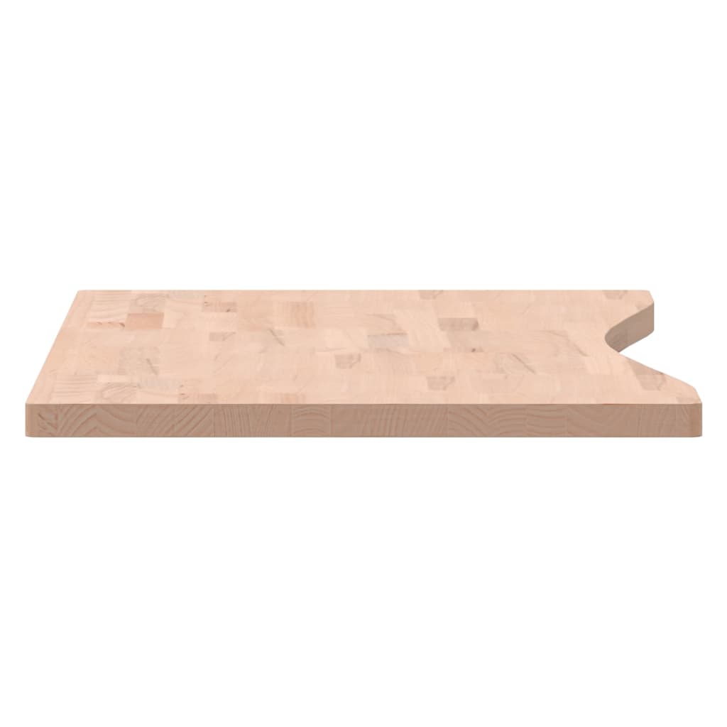 Plateau de bureau 100x(45-50)x2,5 cm en bois de hêtre massif