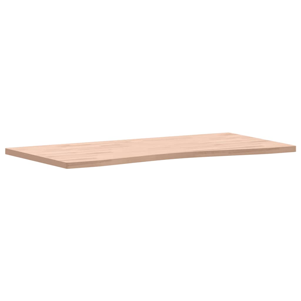 Plateau de bureau 110x(50-55)x2,5 cm en hêtre massif