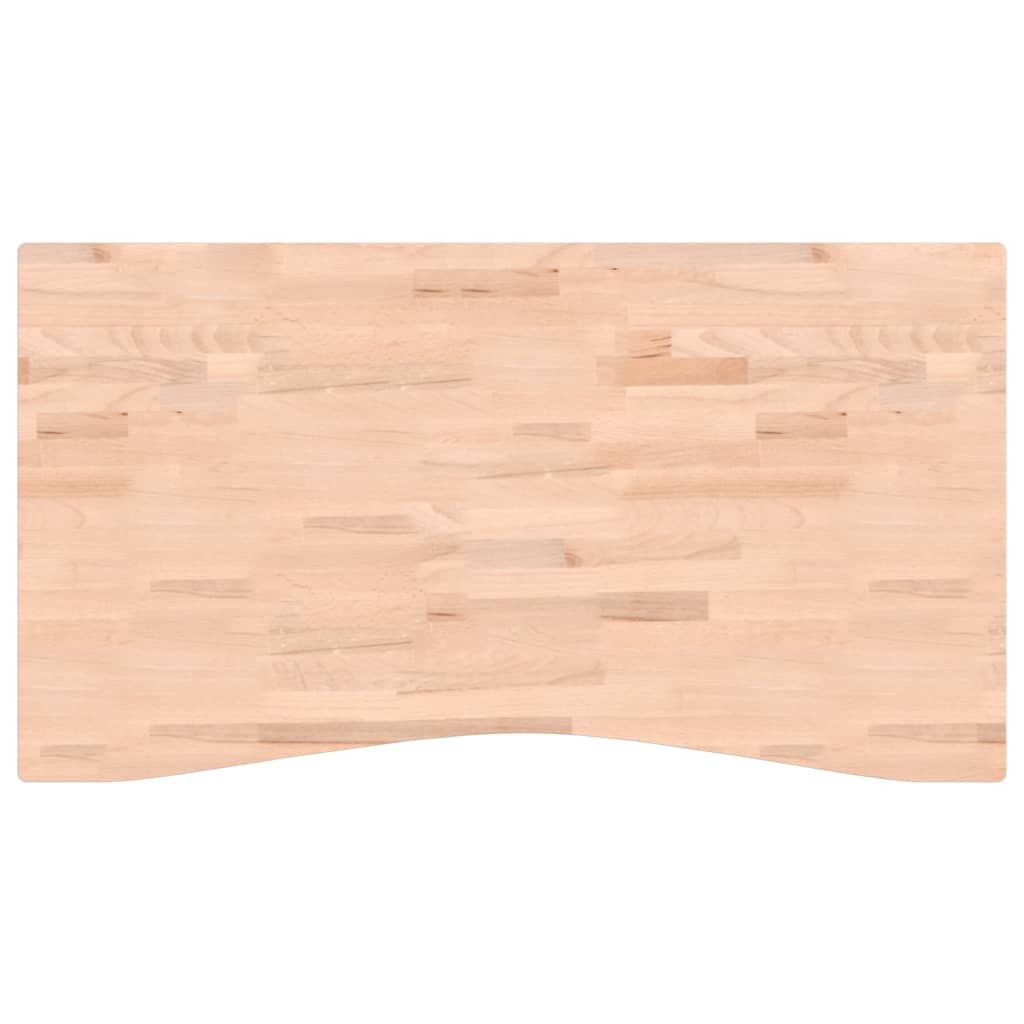 Plateau de bureau 110x(55-60)x2,5 cm en hêtre massif