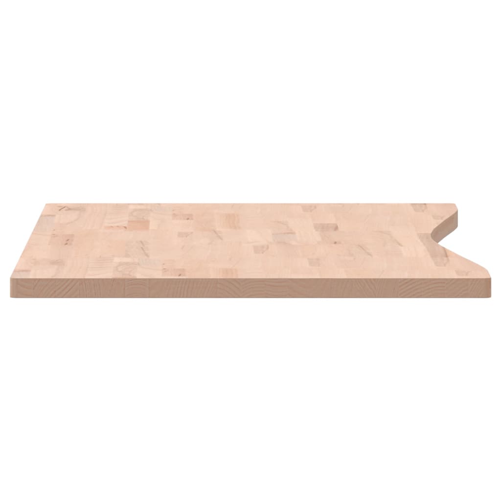 Schreibtischplatte 110x(55-60)x2,5 cm Massivholz Buche