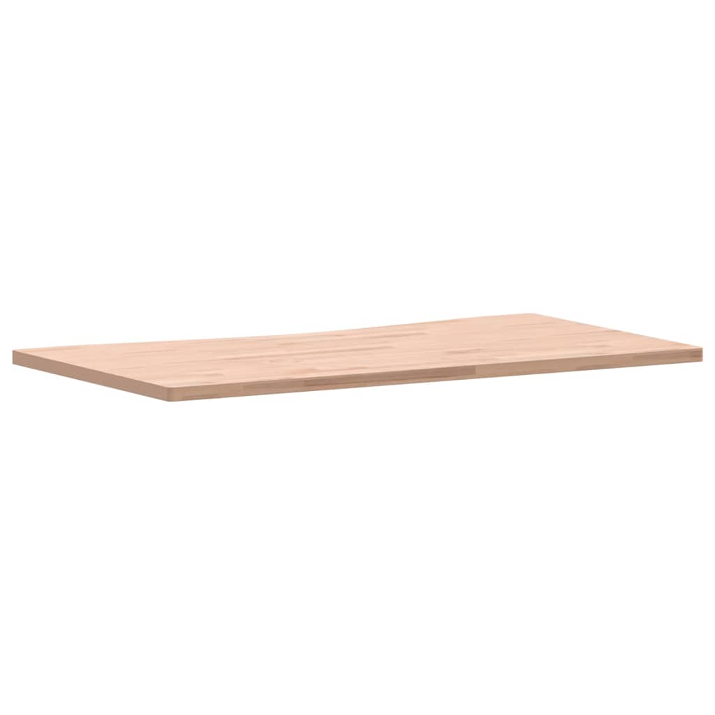 Plateau de bureau 110x(55-60)x2,5 cm en hêtre massif