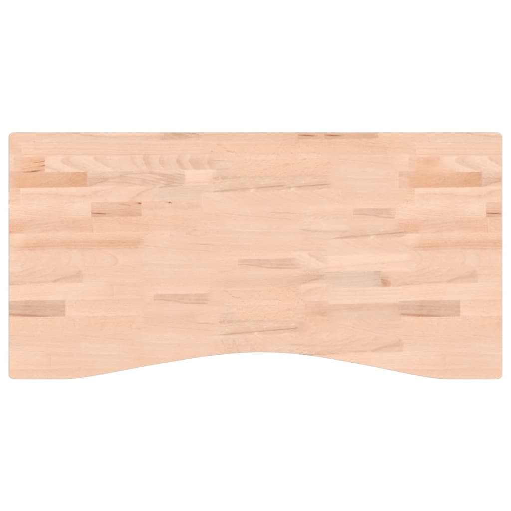 Plateau de bureau 100x(45-50)x4 cm en bois de hêtre massif