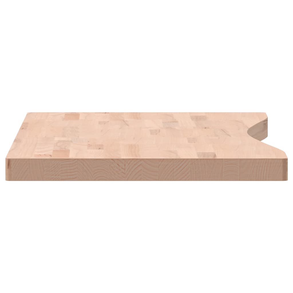 Schreibtischplatte 100x(45-50)x4 cm Massivholz Buche