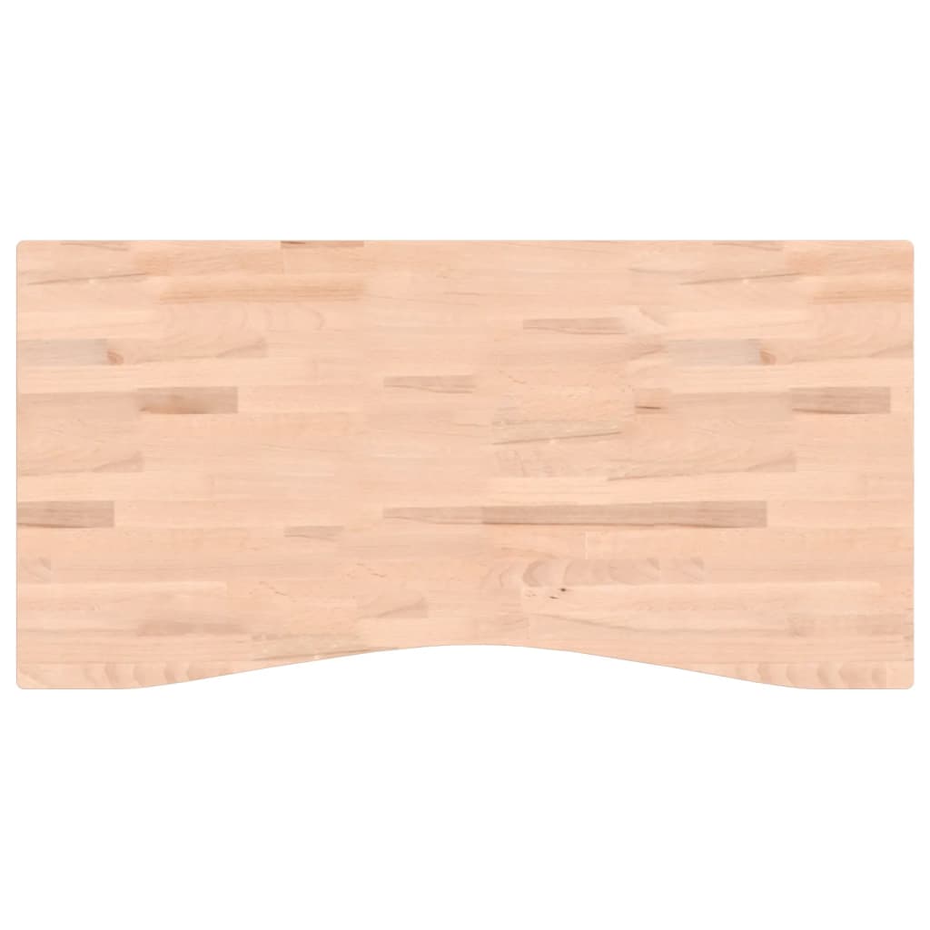 Plateau de bureau 110x(50-55)x4 cm en bois de hêtre massif