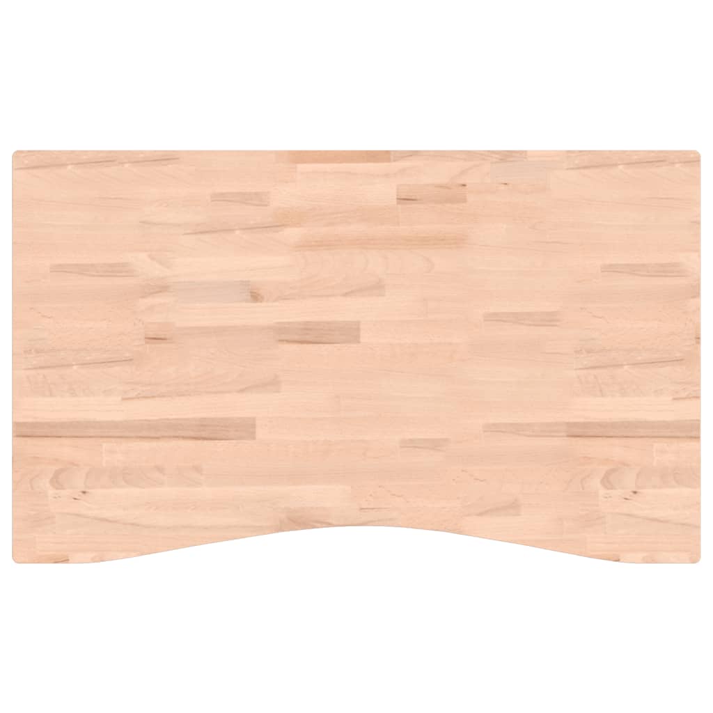 Plateau de bureau 100x(55-60)x4 cm en bois de hêtre massif