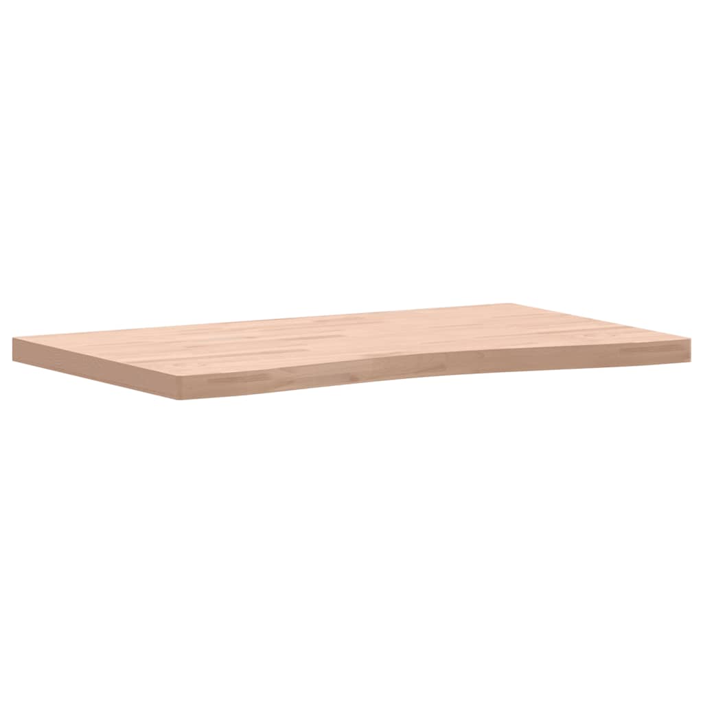 Plateau de bureau 100x(55-60)x4 cm en bois de hêtre massif