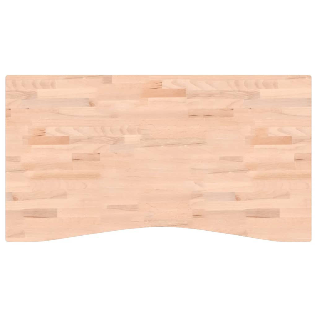 Plateau de bureau 110x(55-60)x4 cm en bois de hêtre massif