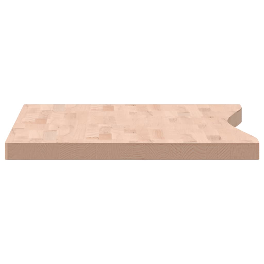 Schreibtischplatte 110x(55-60)x4 cm Massivholz Buche