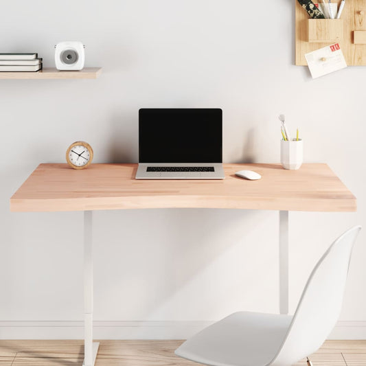 Plateau de bureau 110x(55-60)x4 cm en bois de hêtre massif