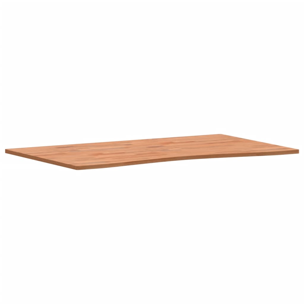 Plateau de bureau 100x(55-60)x1,5 cm en bois de hêtre massif