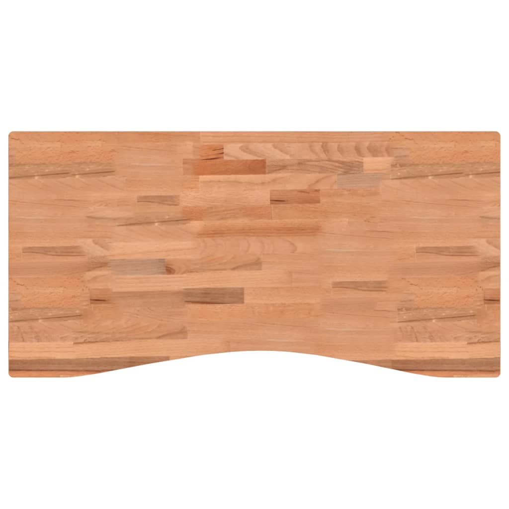 Plateau de bureau 100x(45-50)x2,5 cm en bois de hêtre massif