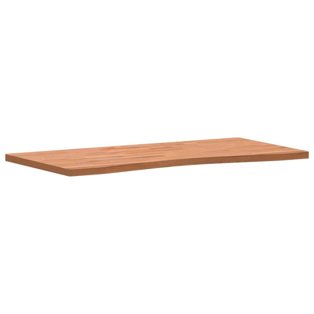 Plateau de bureau 100x(45-50)x2,5 cm en bois de hêtre massif