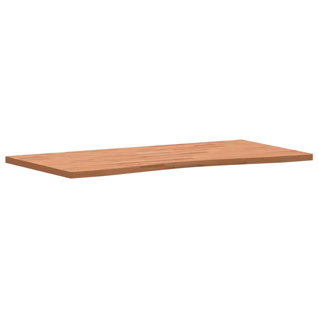 Plateau de bureau 110x(50-55)x2,5 cm en hêtre massif