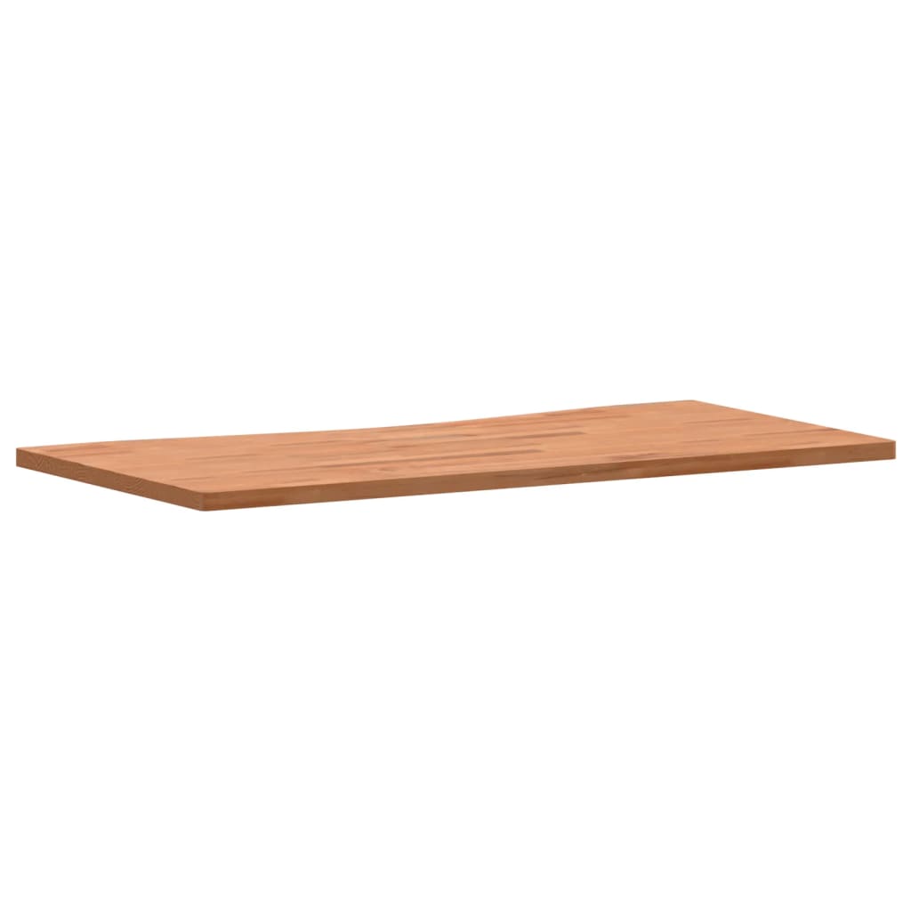 Plateau de bureau 110x(50-55)x2,5 cm en hêtre massif