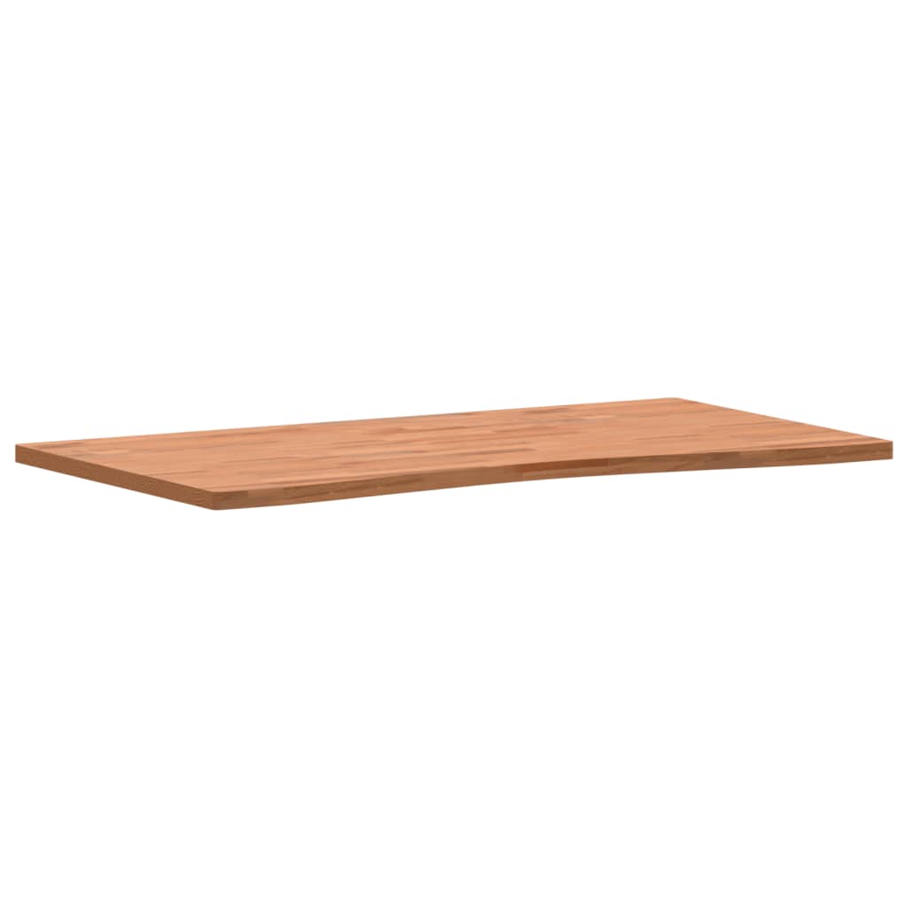 Plateau de bureau 110x(55-60)x2,5 cm en hêtre massif