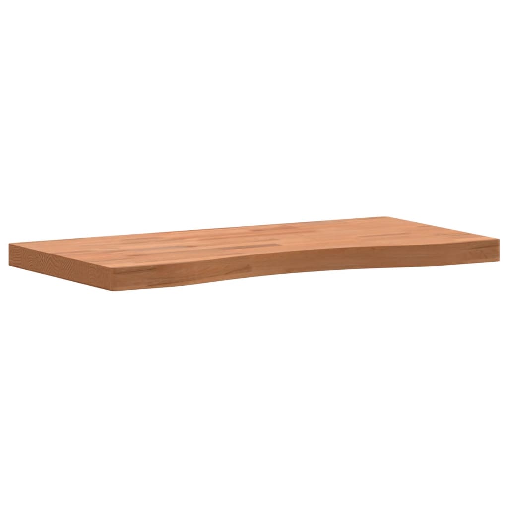 Schreibtischplatte 80x(36-40)x4 cm Massivholz Buche