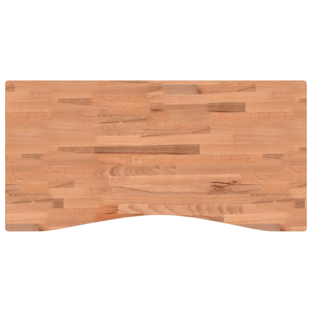 Plateau de bureau 100x(45-50)x4 cm en bois de hêtre massif